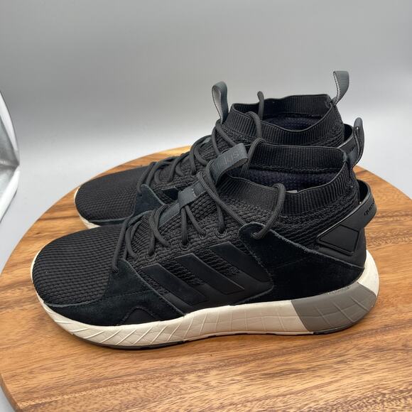 Adidas QuestarStrike Cloudfoam Mid Running Shoes Mens 10 Core Black Walking Gym - Picture 3 of 8